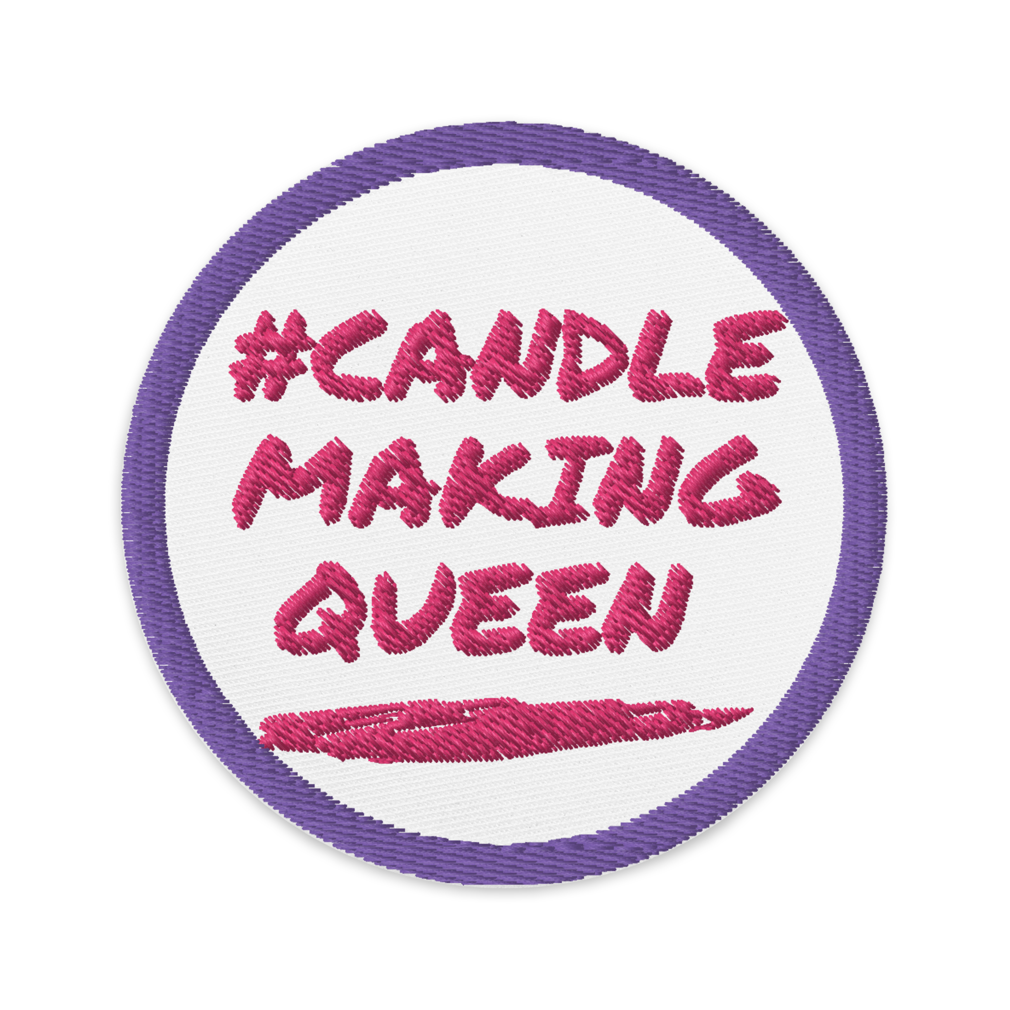 Embroidered patch - Candle Making Queen