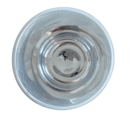 Oxford Medium Glass White Electroplated with silver - Blaze & Foam