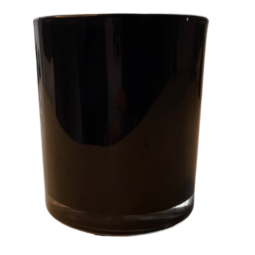 XL BLACK OPAQUE Oxford glass jar -  gloss with transparent Base
