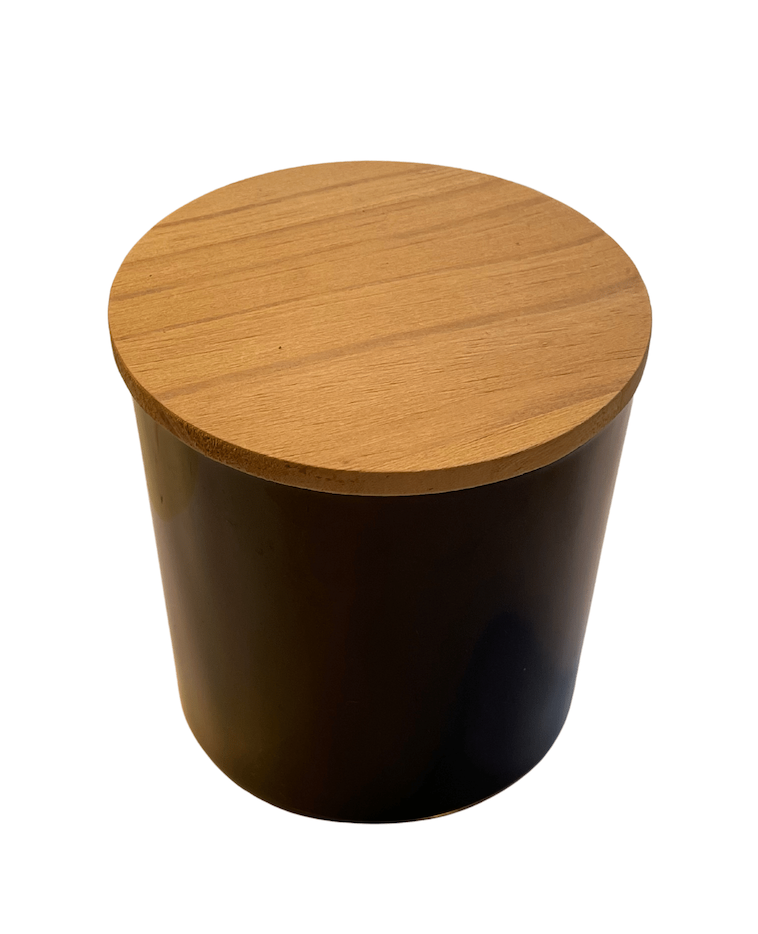 XL BLACK OPAQUE Oxford glass jar - gloss with transparent Base