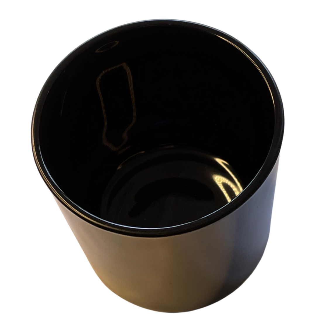 XL BLACK OPAQUE Oxford glass jar - gloss with transparent Base