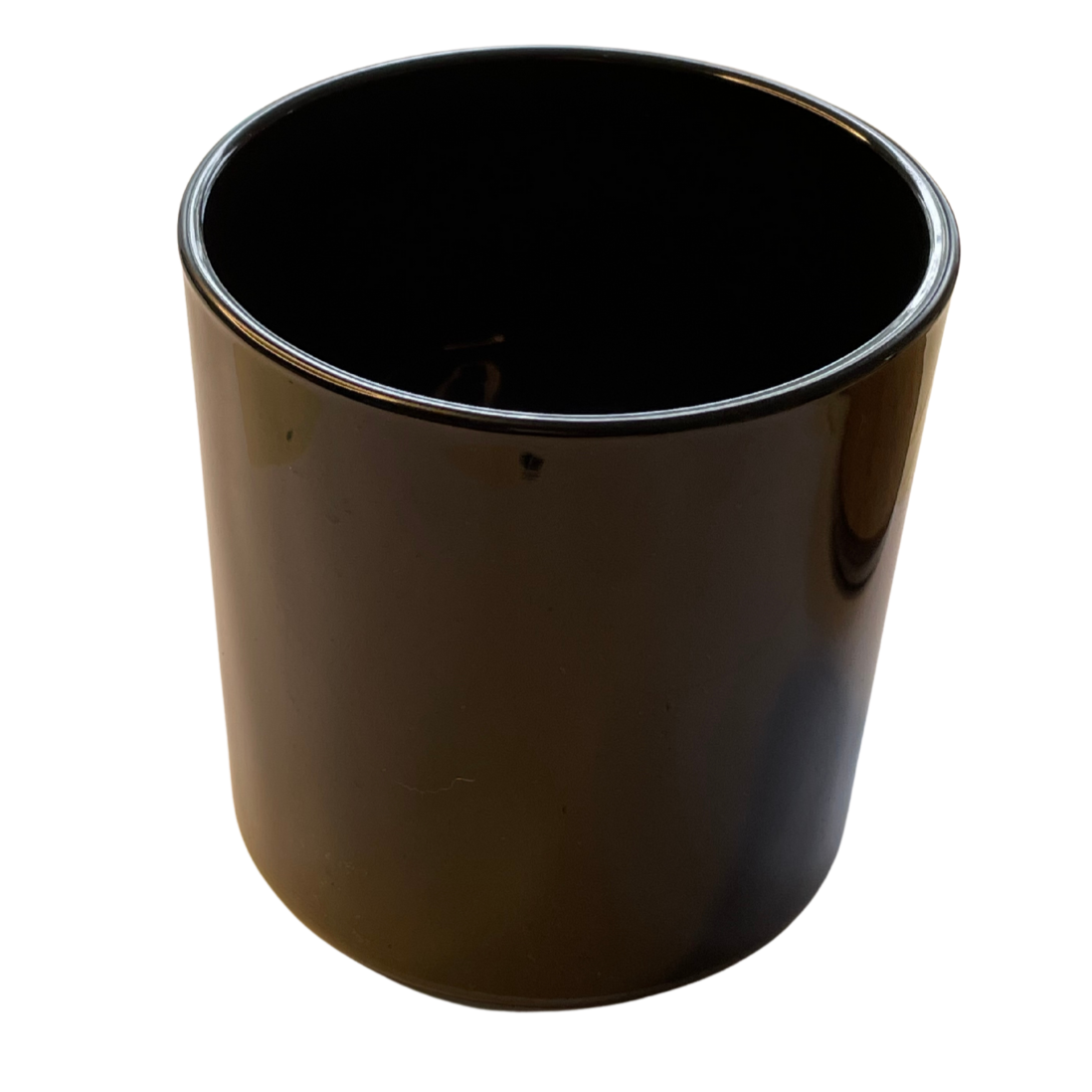 XL BLACK OPAQUE Oxford glass jar - gloss with transparent Base