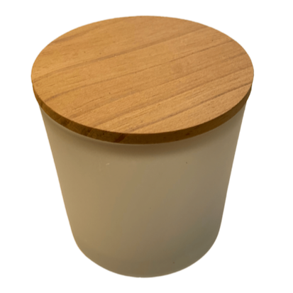 LARGE FROSTED Oxford Glass Jar