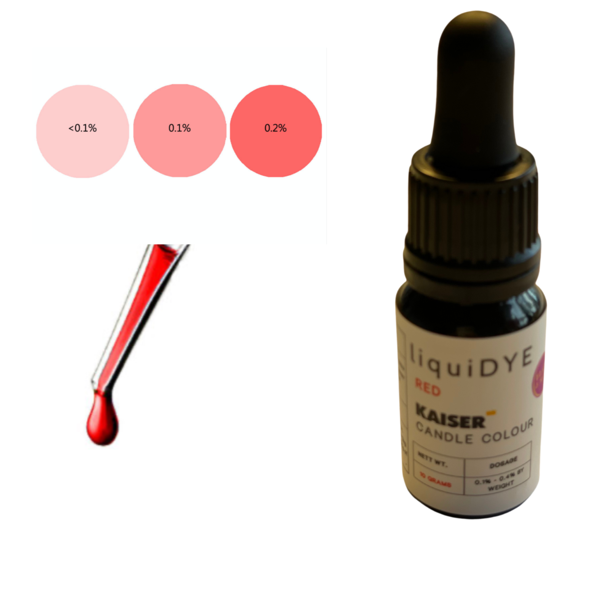 Kaiser Liquid Candle Colour - liquiDYE Red - Blaze & Foam