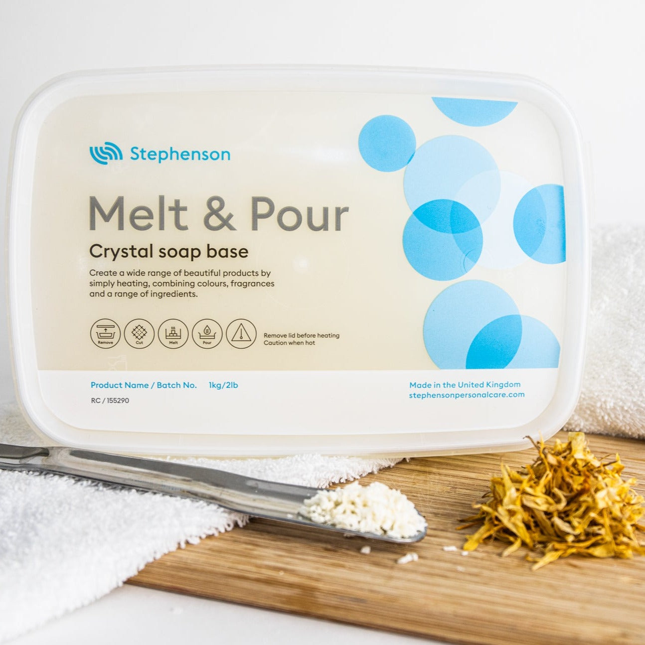 Stephenson Palm Oil Free Crystal RC Soap Base Clear Melt and Pour