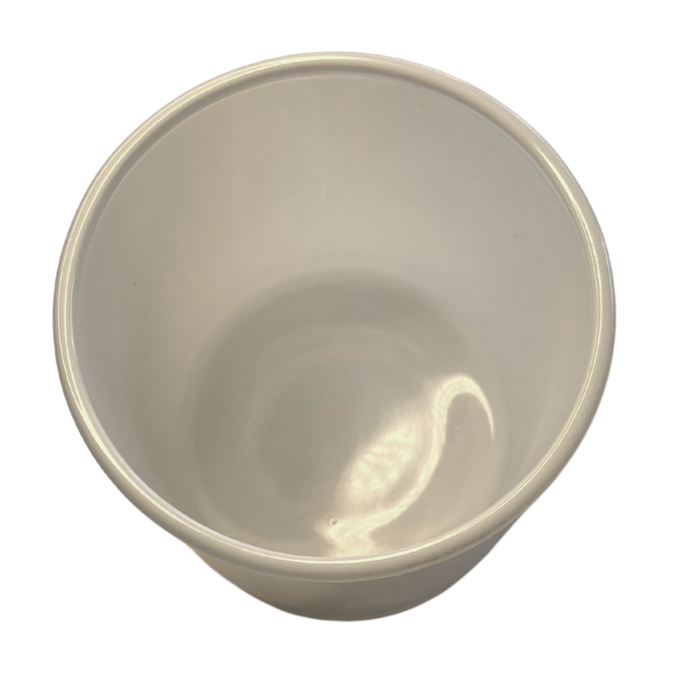 XL OPAQUE Oxford Glass Jar - White Gloss With Transparent Base