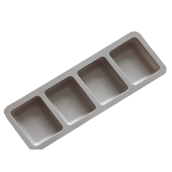 4 Cavity rectangle Silicone Soap & Melts Mould