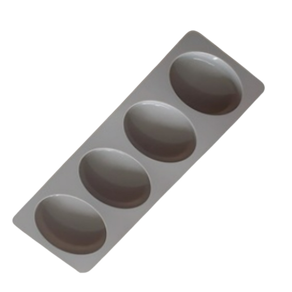 4 Cavity Oval Silicone Soap & Melts Mould