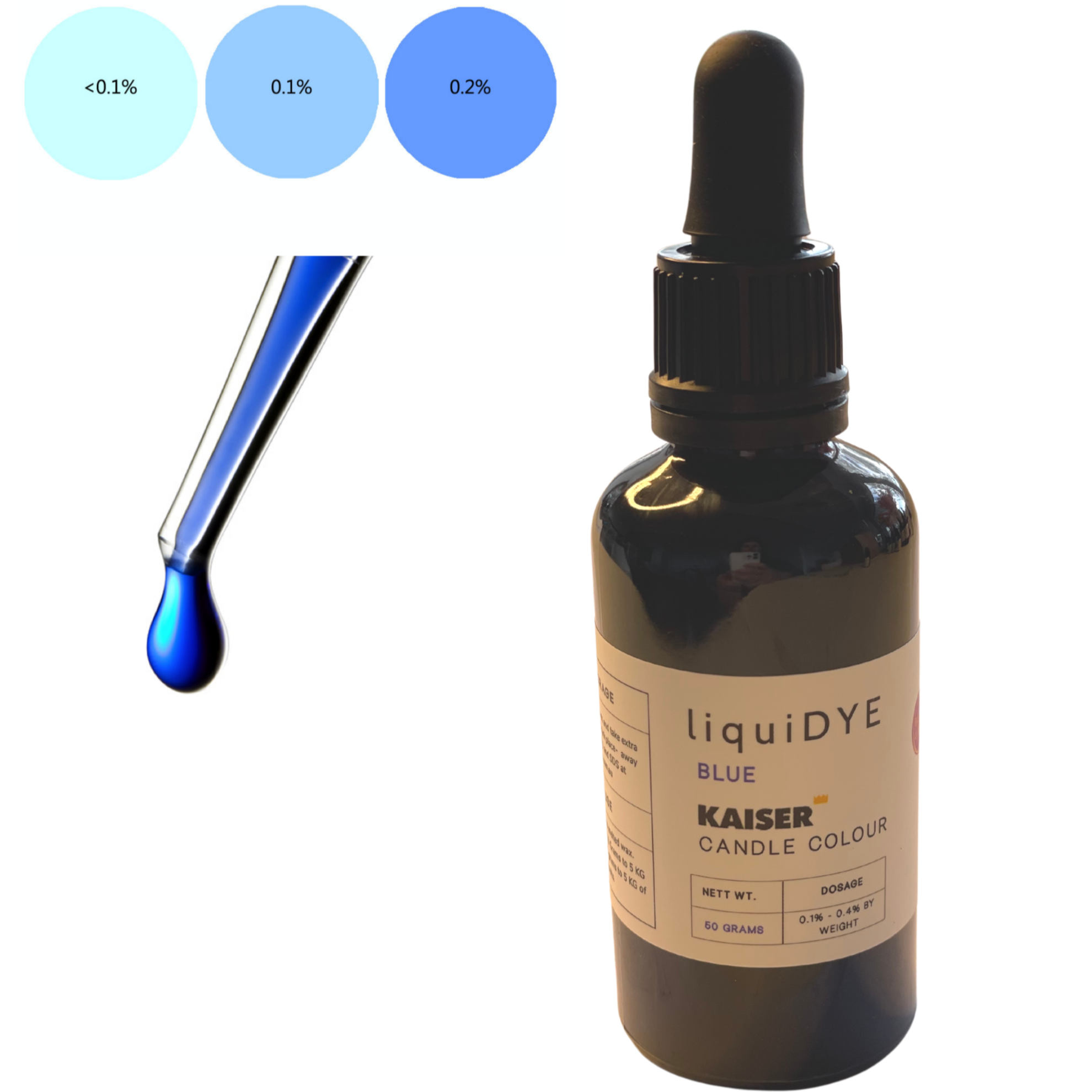 liquid candle dye blue