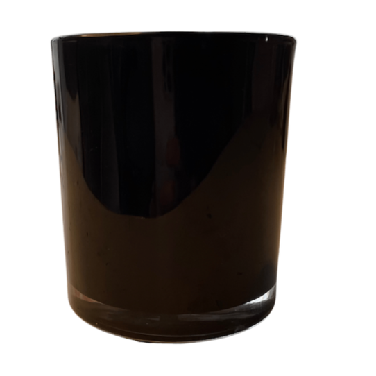 Oxford Medium Glass Opaque Gloss Black with Transparent Base - Blaze & Foam 